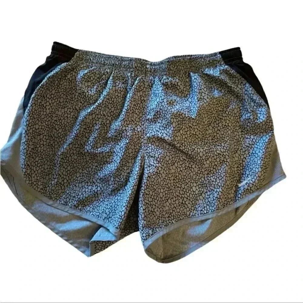 Nike Running Dri- Fit Gray Blue Black Womens Shorts SZ S